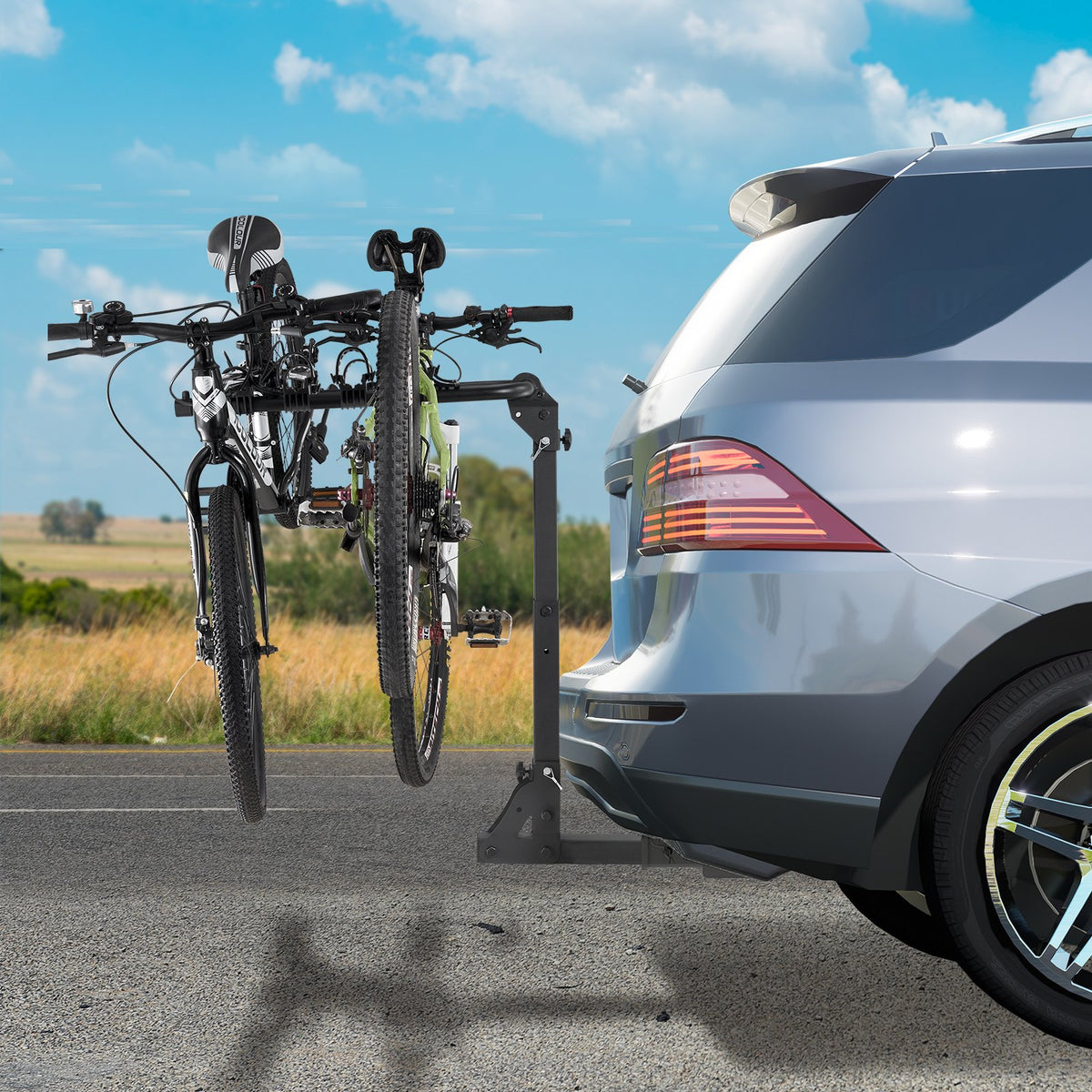 4 Bike Rack Hitch Mount Folding Swing Down Bicycle Carrier Car Truck SUV