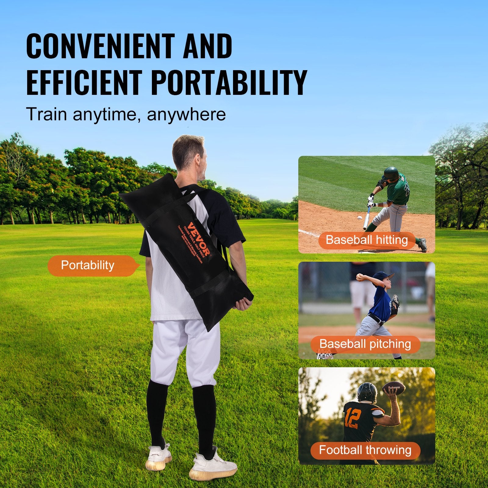 8 x 8 ft Football Trainer Throwing Net with 5 Target Pockets