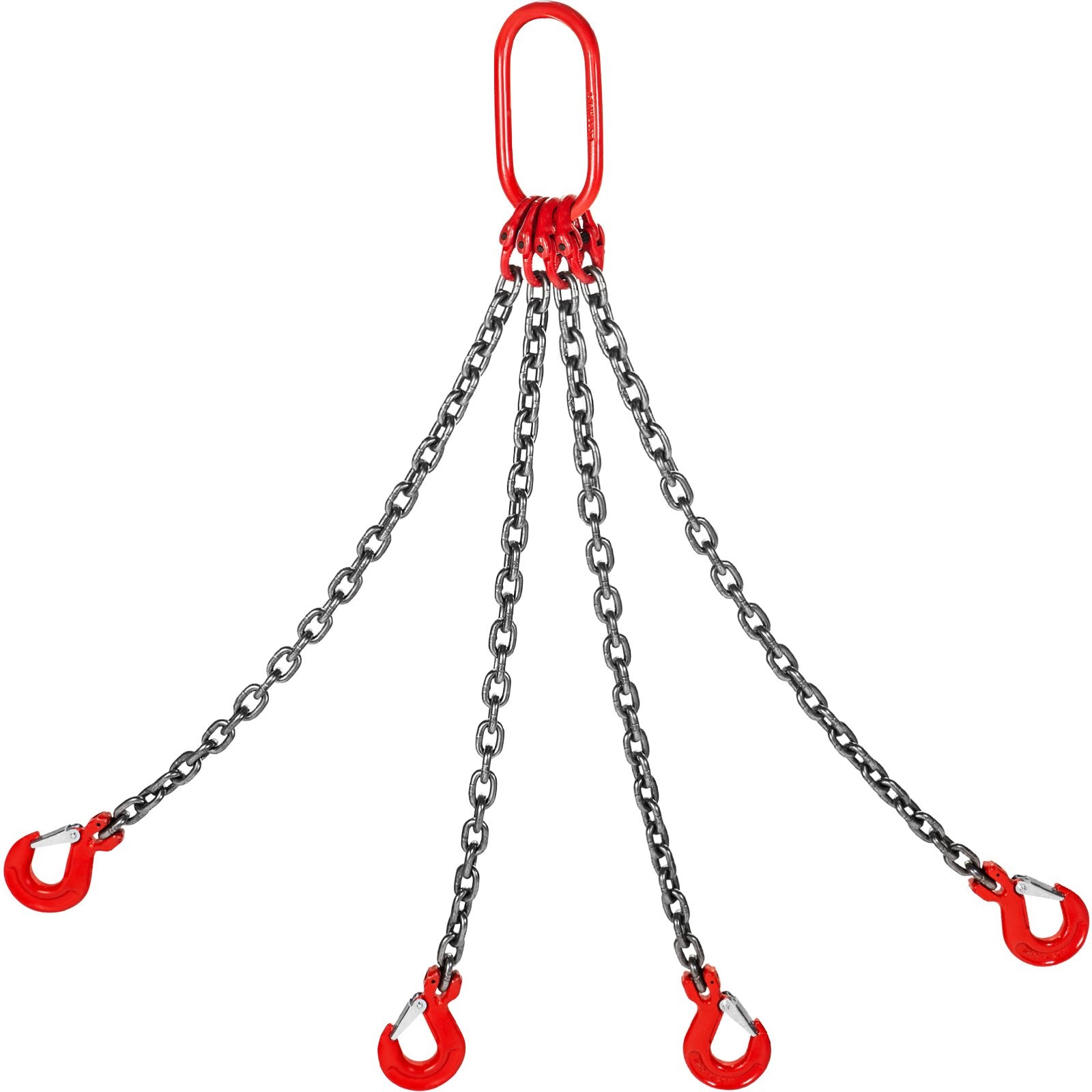8mm x 1m Chain Sling G80 4-Leg Lifting Chain with Hooks 5 Ton Capacity