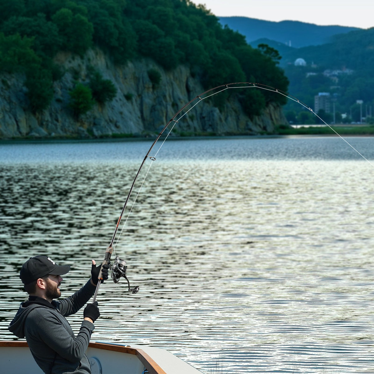 IM6 Rod and Fishing Reel Combo 2m Two Piece Spinning Rod with 6+1 Bearings