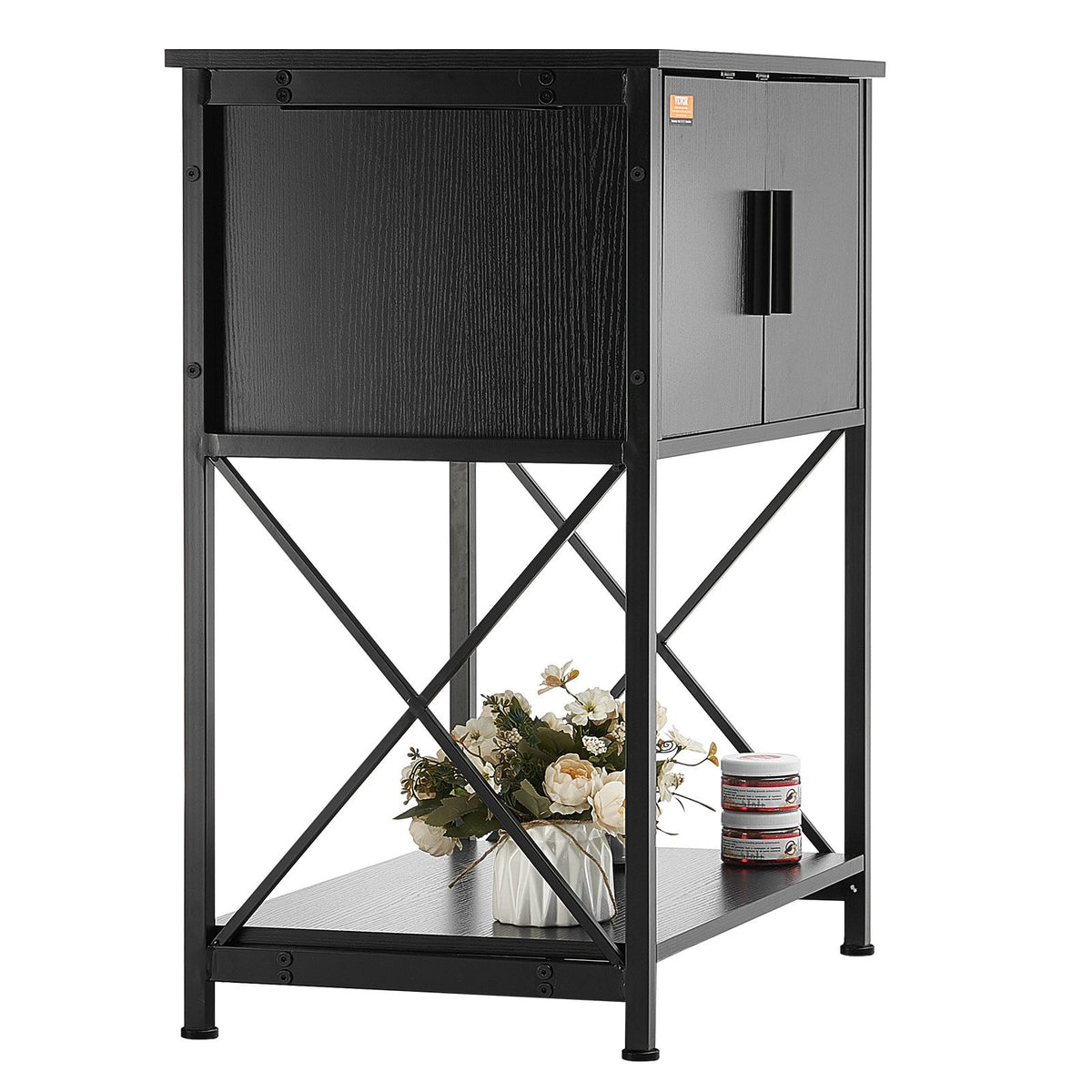 Aquarium Stand 20 Gallon Fish Tank Steel MDF Stand Storage Cabinet Black