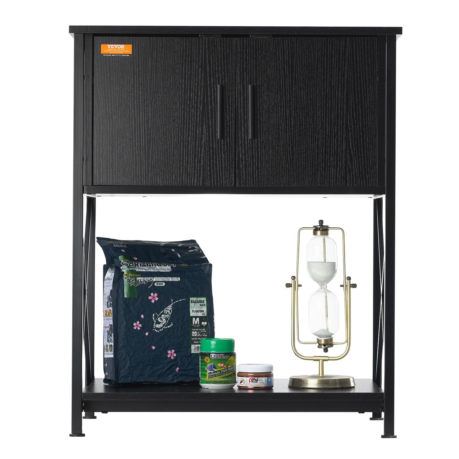 Aquarium Stand 20 Gallon Fish Tank Steel MDF Stand Storage Cabinet Black