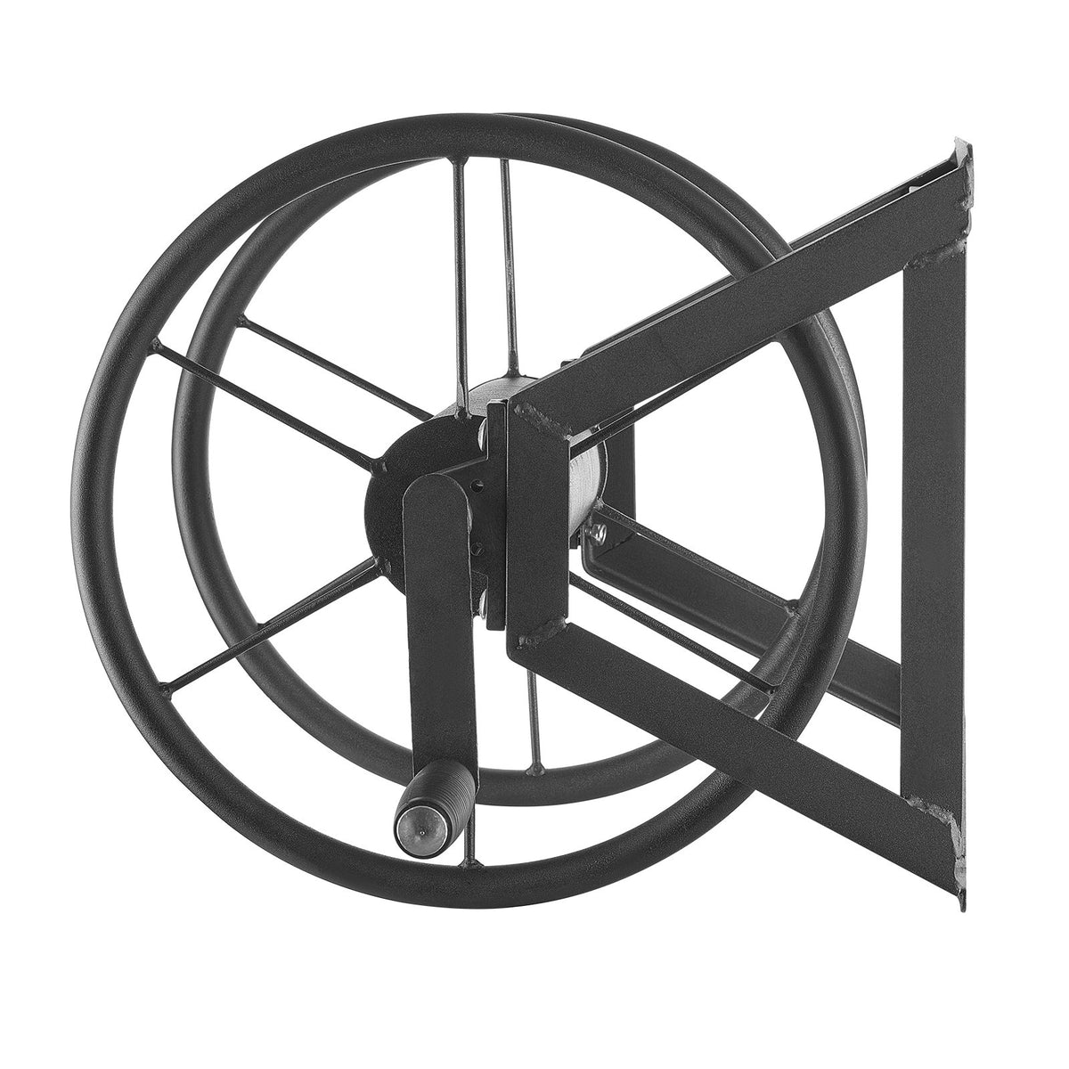 Wall Mounted Garden Hose Reel 200ft 5/8in Heavy Duty Steel w/ Brass Fitting