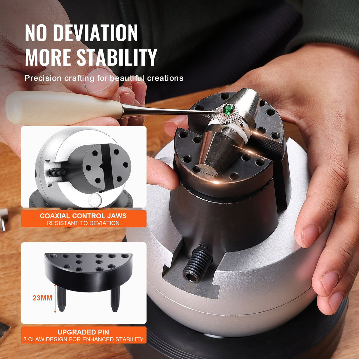 Engraving Block 5in Ball Vise Jewelry Engraving with 34PCS Attachments Base