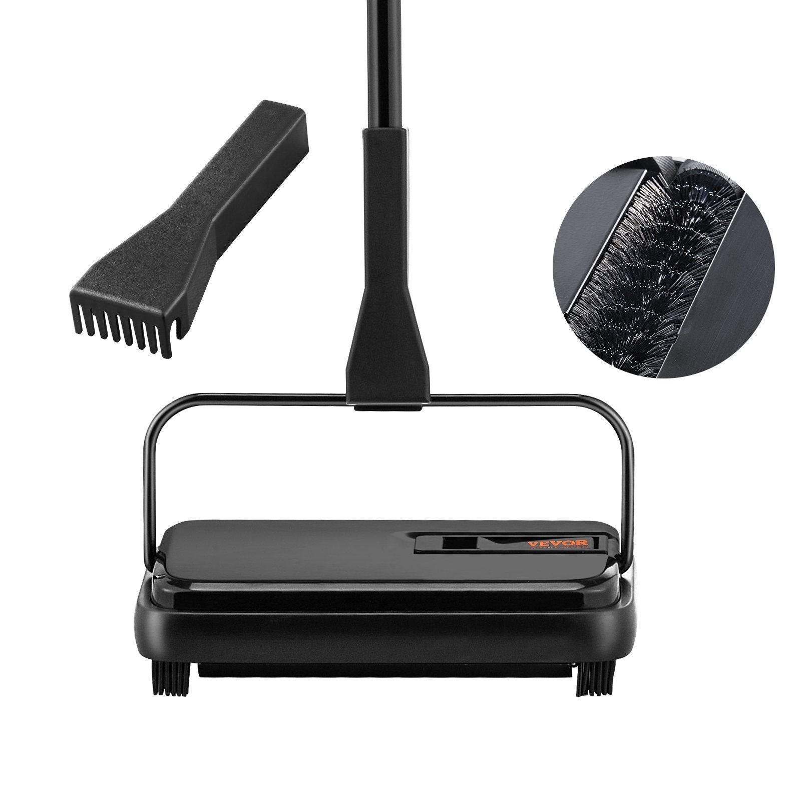 Carpet Sweeper 200mm Manual Non-Electric 300ml Dustbin Rugs Hardwood Laminate