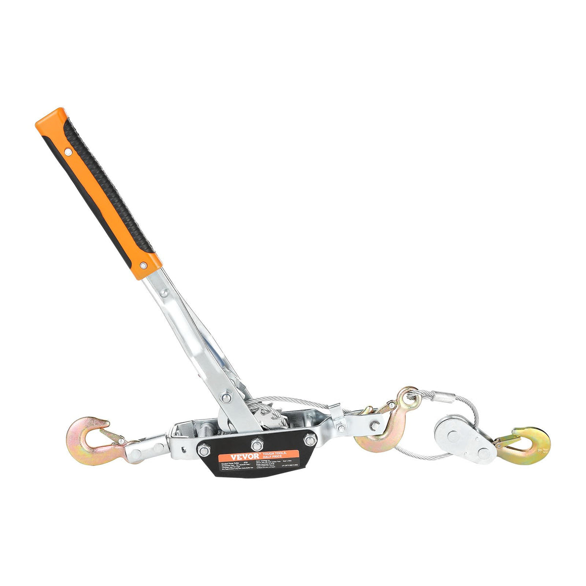 Come Along Winch, Heavy Duty Ratchet Power Puller, 5 Ton, 3.5 m Steel Cable