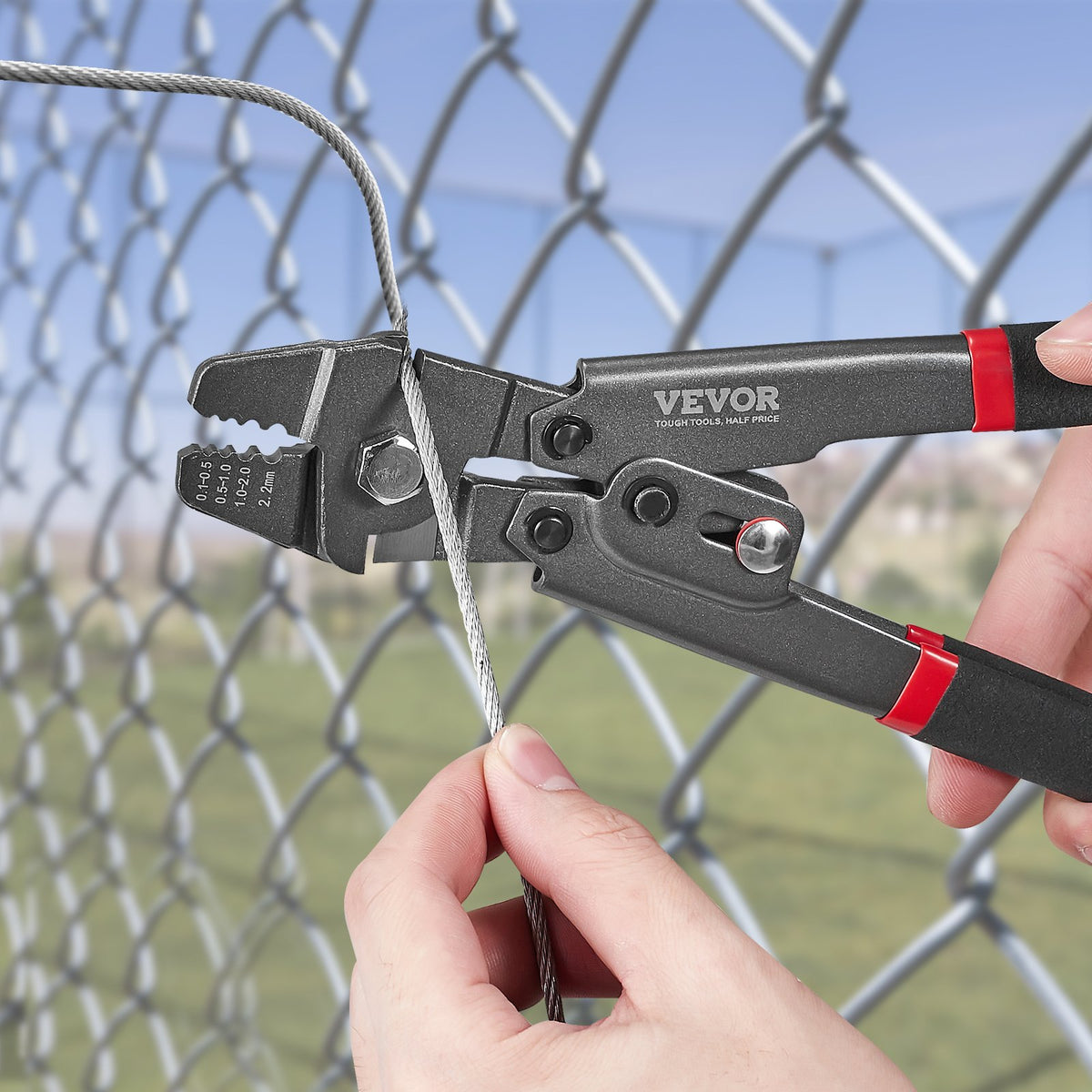 Crimping Tool Up To 2.2mm Wire Rope with Cutter 160pcs Aluminum Buckles Teflon