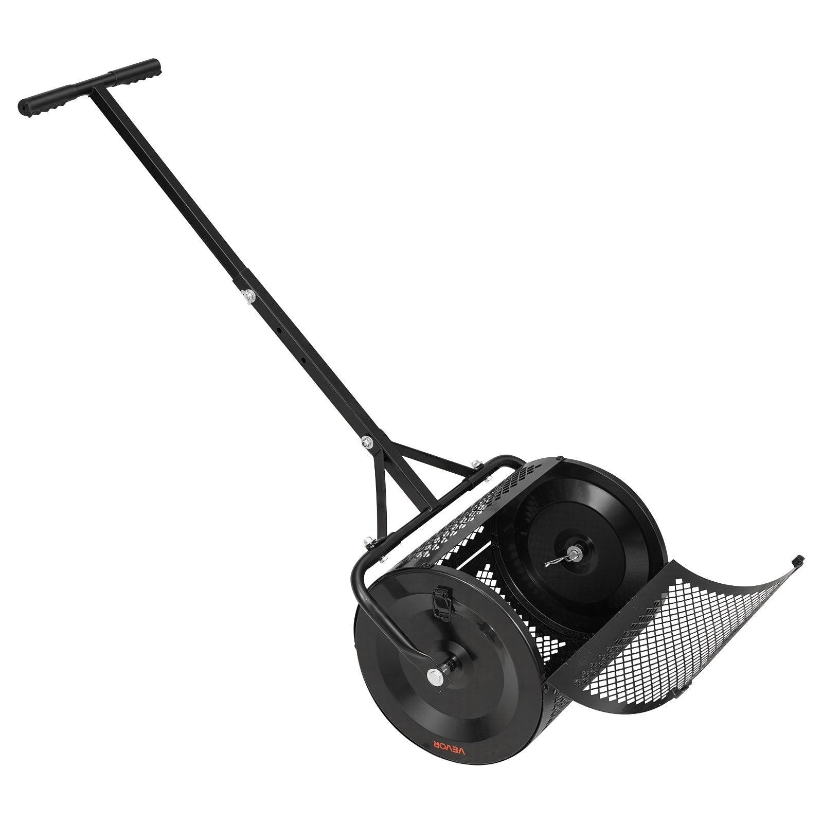 Compost Spreader 42 cm Peat Moss Roller T Handle with Adjustable Height