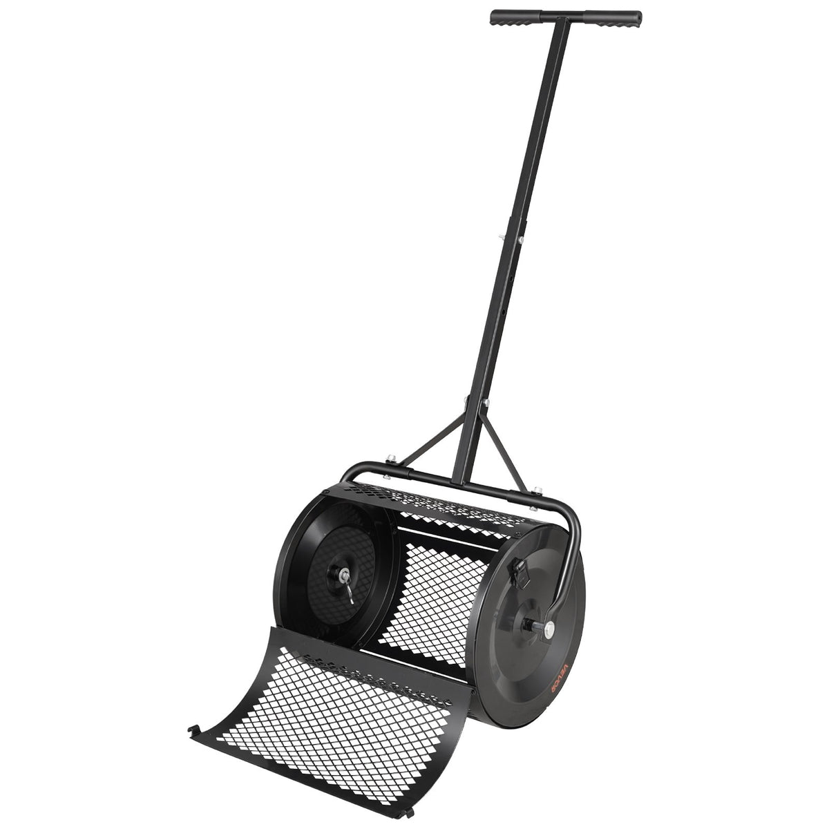 Compost Spreader 42 cm Peat Moss Roller T Handle with Adjustable Height