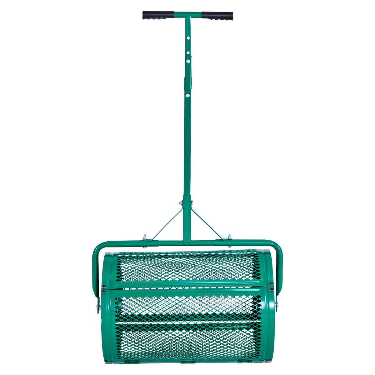 24in Compost Spreader w/ Adjustable Handle Heavy Duty Peat Moss Roller
