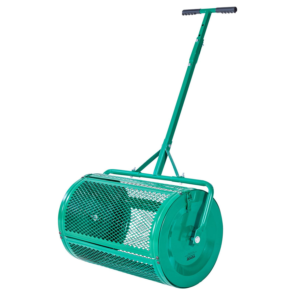 24in Compost Spreader w/ Adjustable Handle Heavy Duty Peat Moss Roller