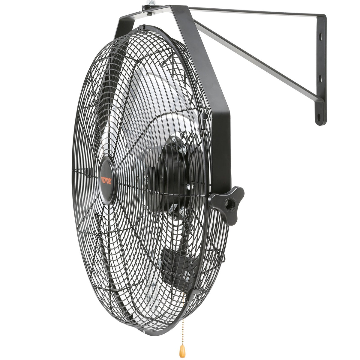 Wall Fan, 57cm Waterproof 3-Speed Commercial Residential Fan 4150CFM Black