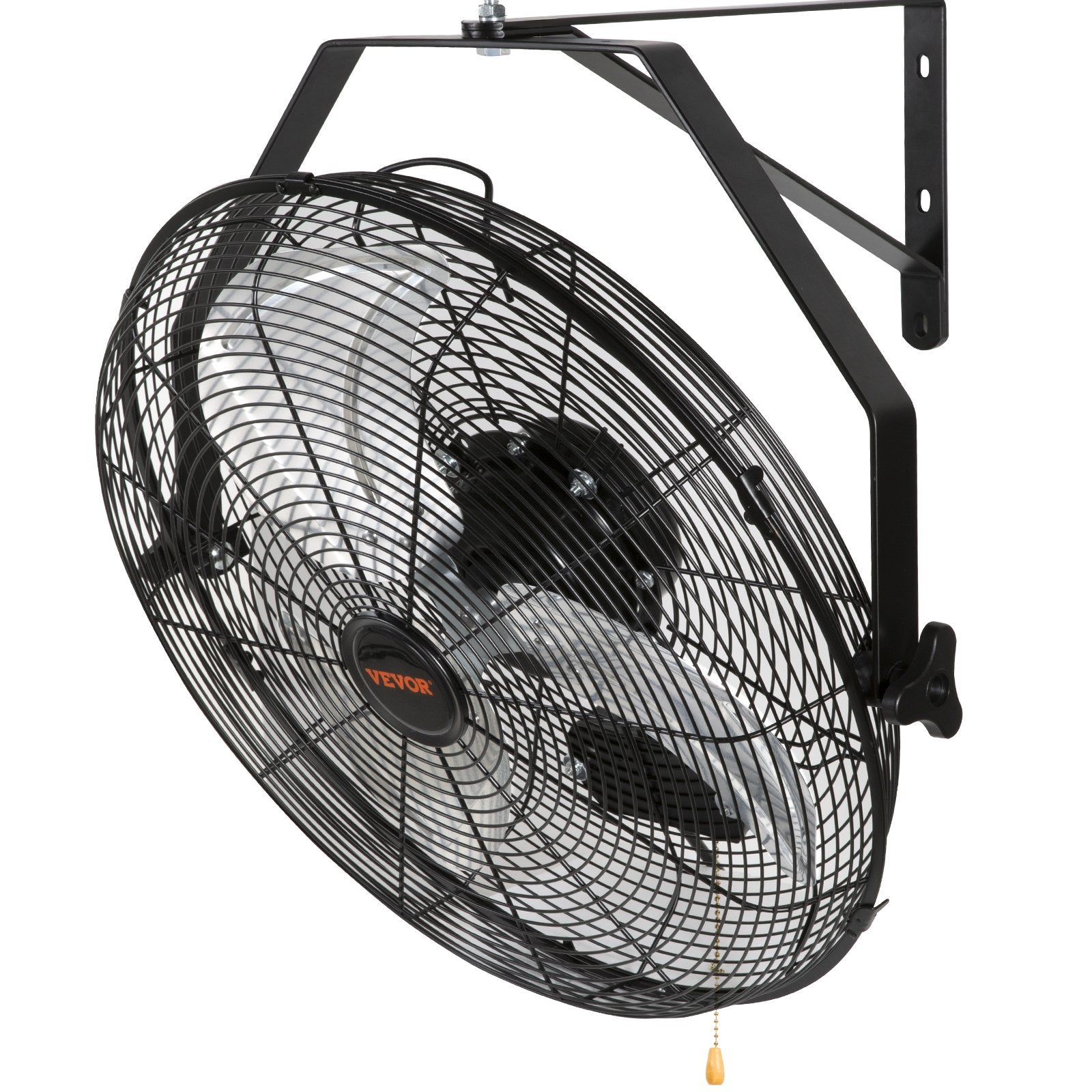 Wall Fan, 57cm Waterproof 3-Speed Commercial Residential Fan 4150CFM Black