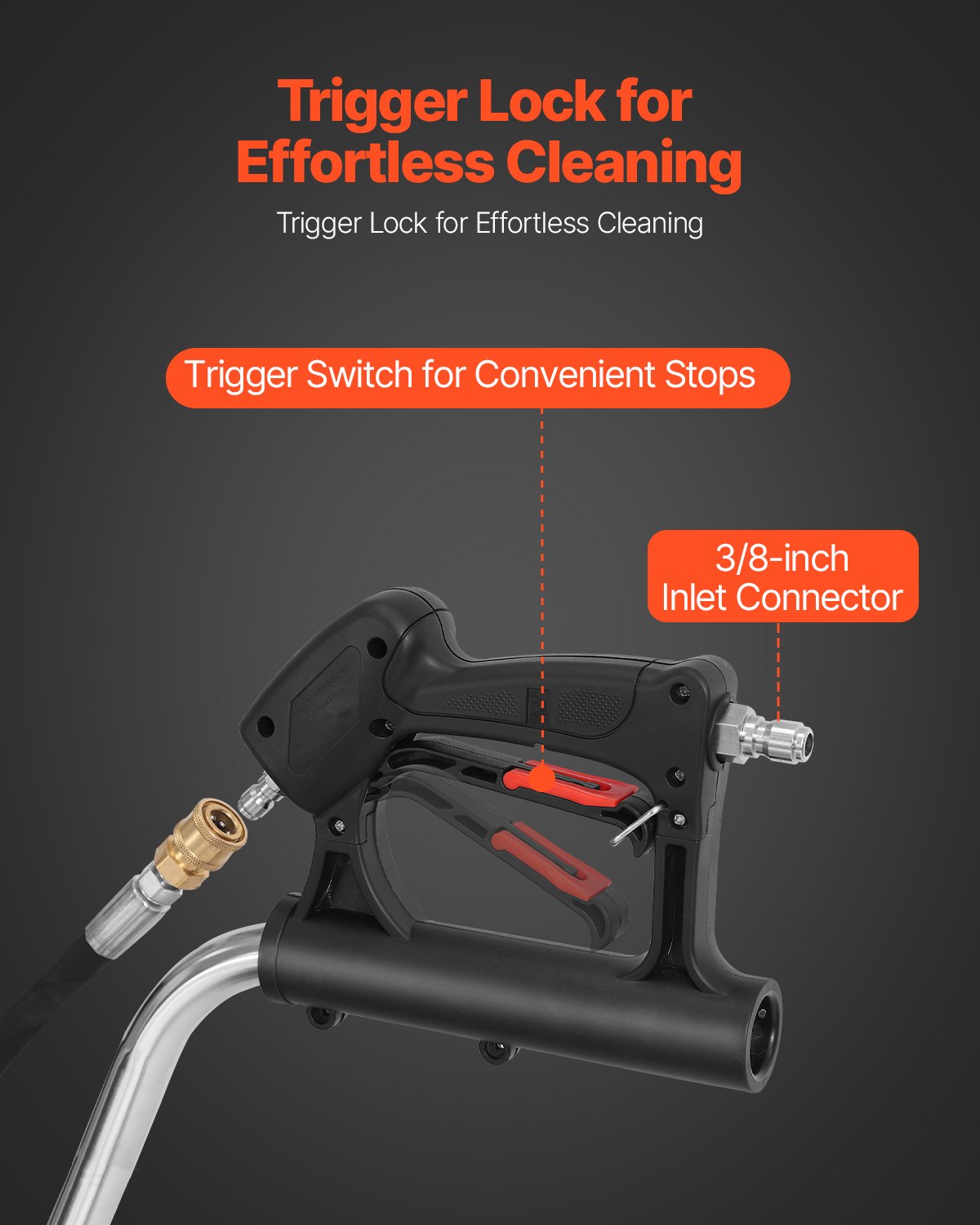 20" Pressure Washer Surface Cleaner Stainless Steel 4500 PSI 4 Wheels Dual H&le