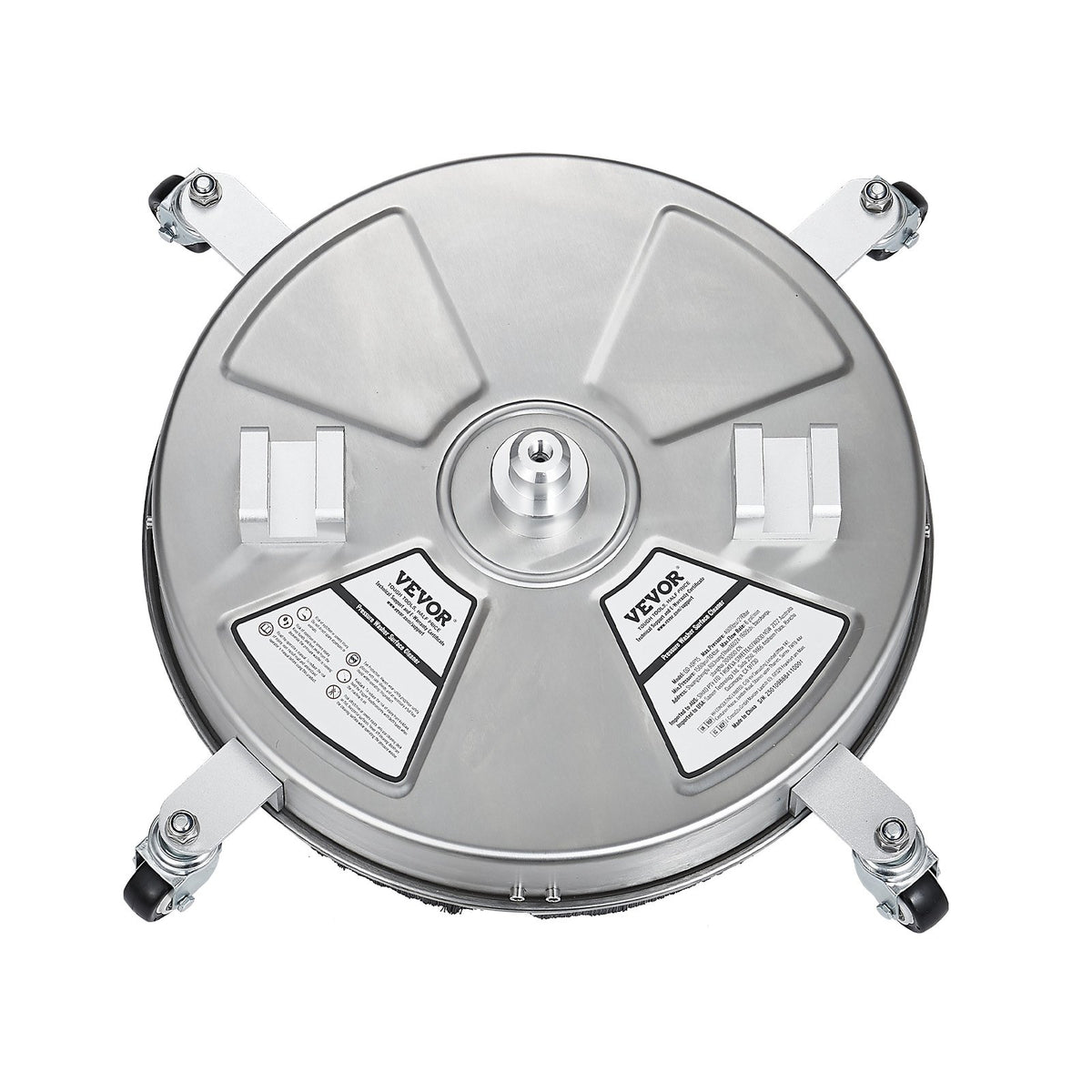 18in Pressure Washer Surface Cleaner, Stainless Steel, 4 Wheels, 4000 PSI