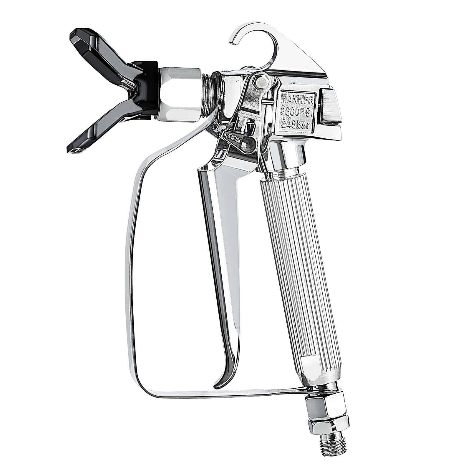 Airless Paint Spray Gun 3600PSI High Pressure with 5 Tips Swivel Joint Kit