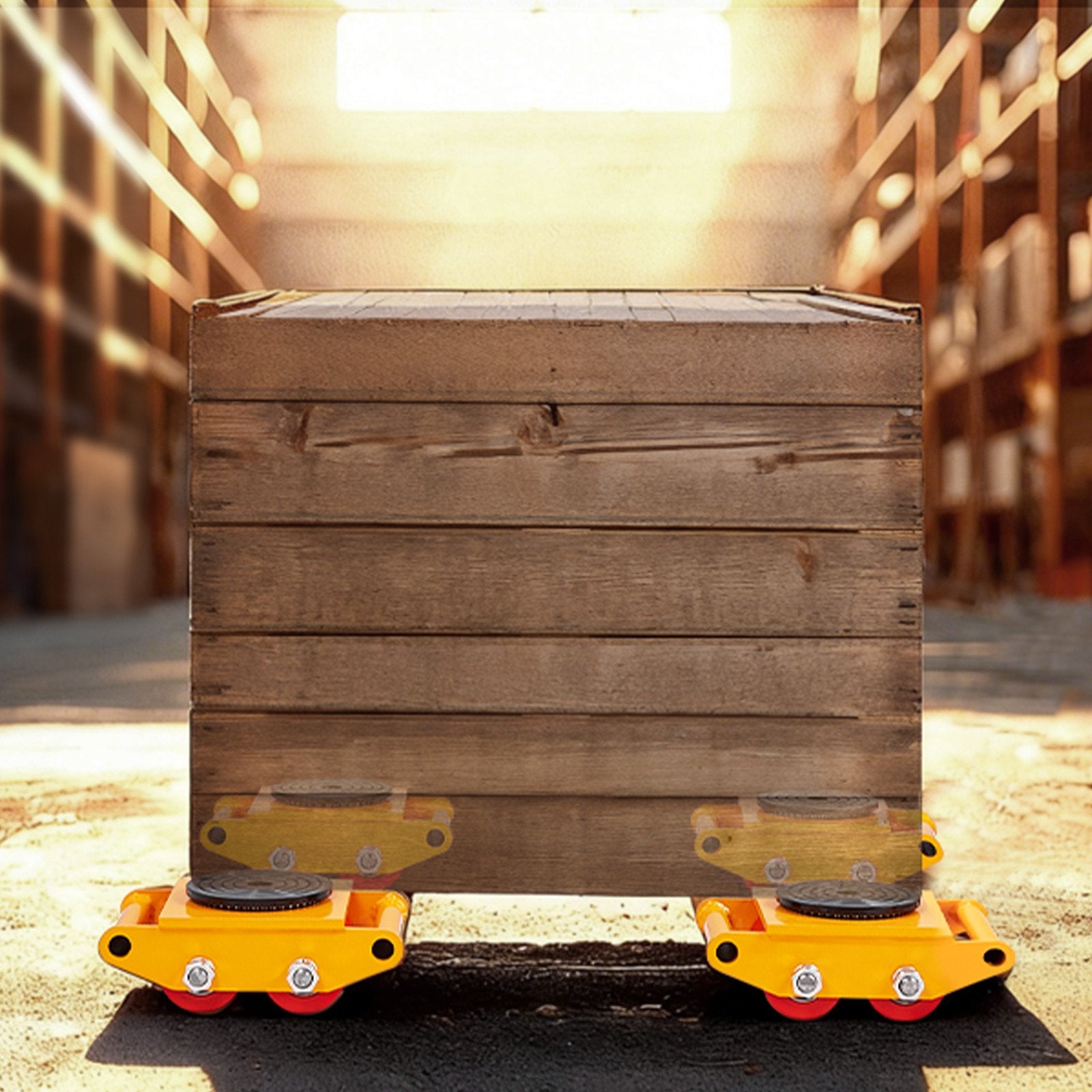 Machinery Skate Dolly Machinery Mover 13200lbs/6T Carbon Steel 4 PU Wheels