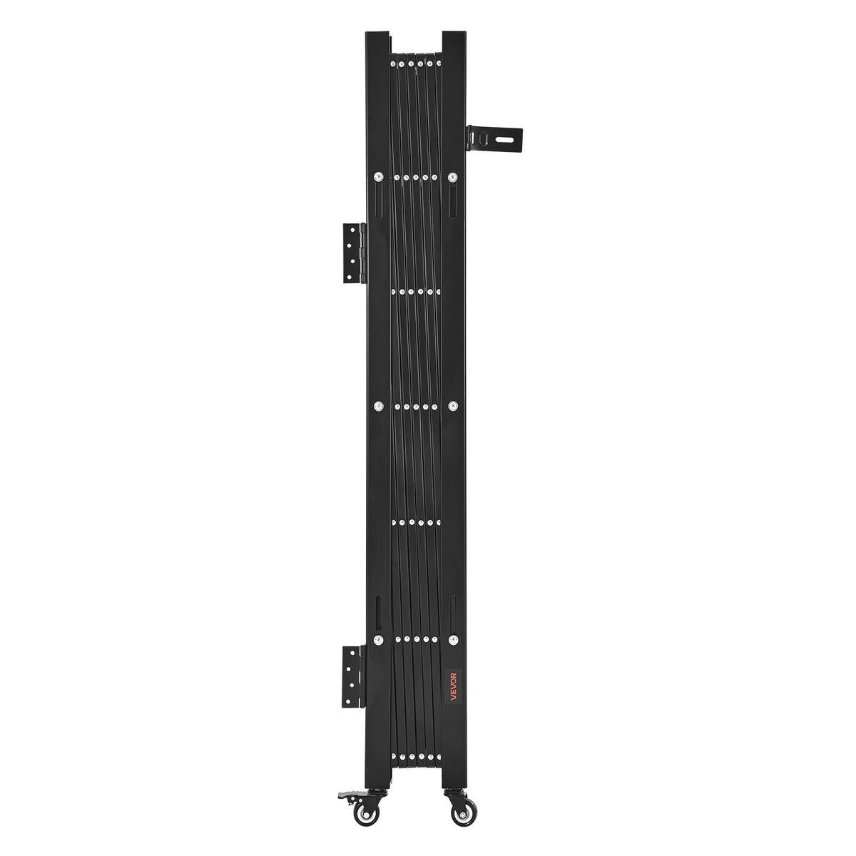 Single Folding Security Gate 1700x1310mm Lockable Scissor 360° Swivel Casters