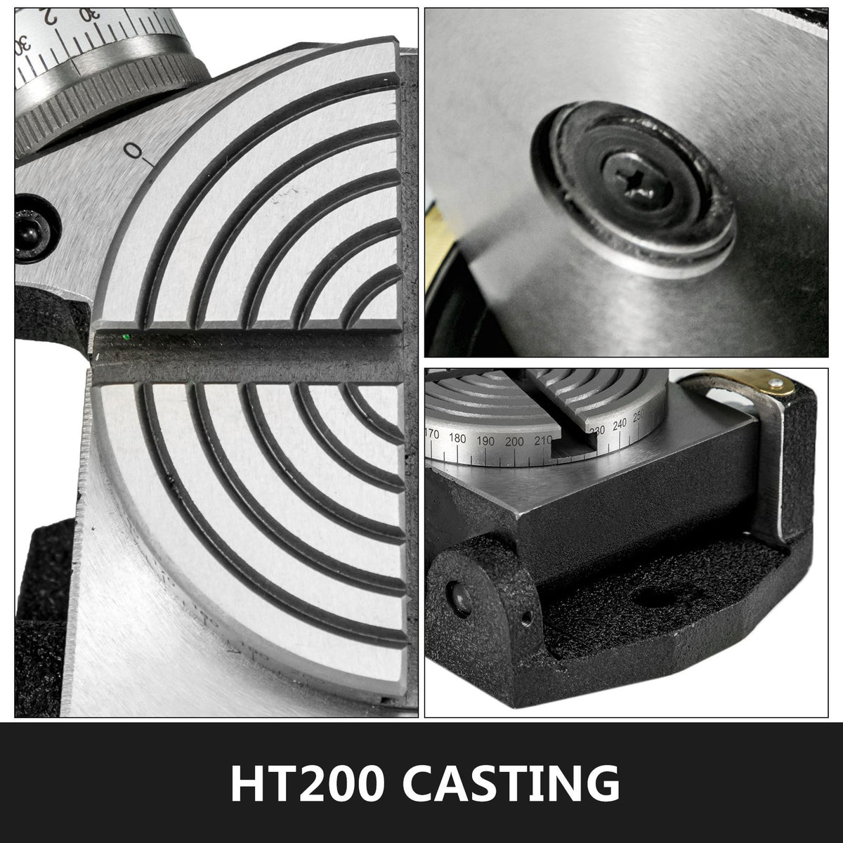 Rotary Table 4" Horizontal & Vertical, 4-Slot MT-2, 360° Precision for Milling