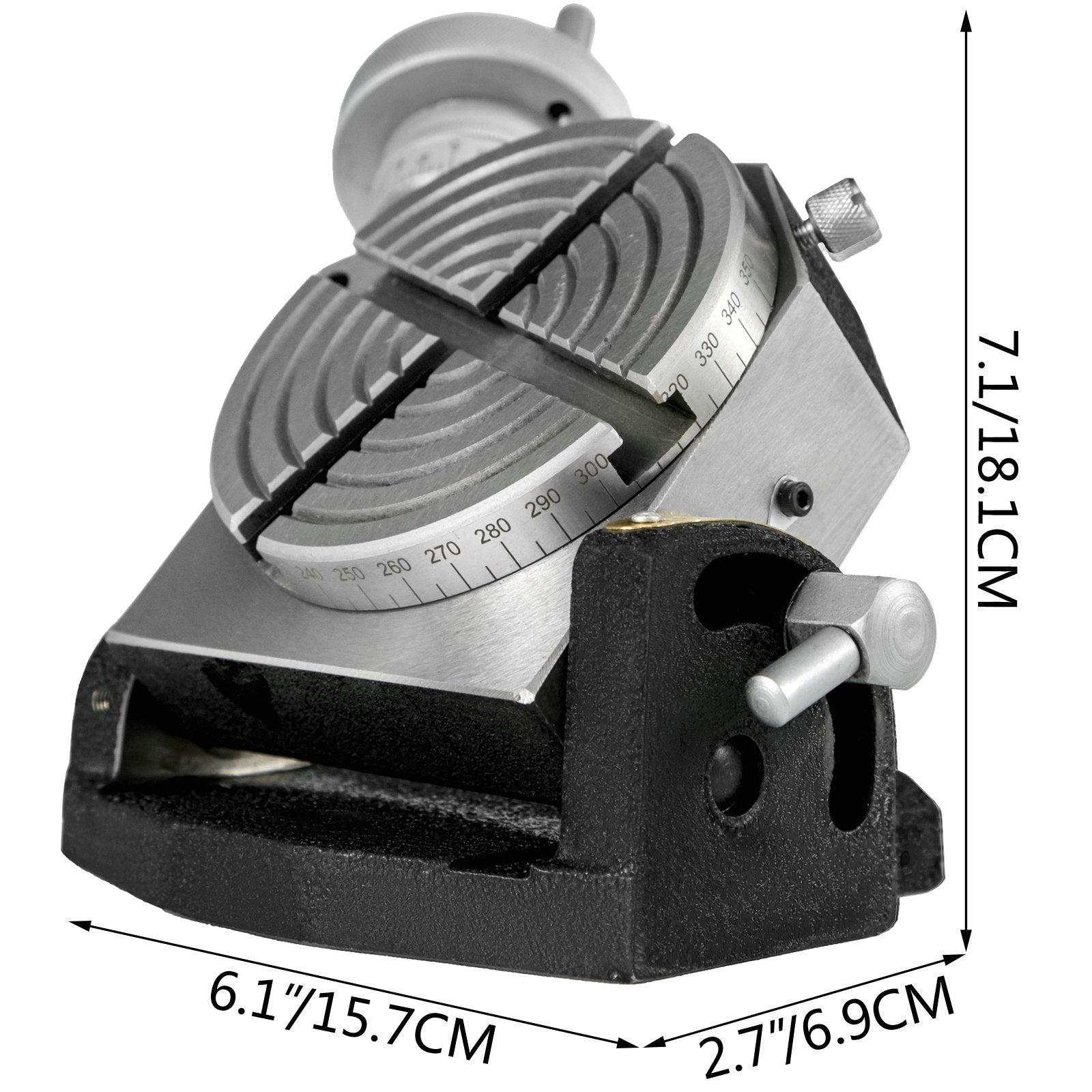 Rotary Table 4" Horizontal & Vertical, 4-Slot MT-2, 360° Precision for Milling