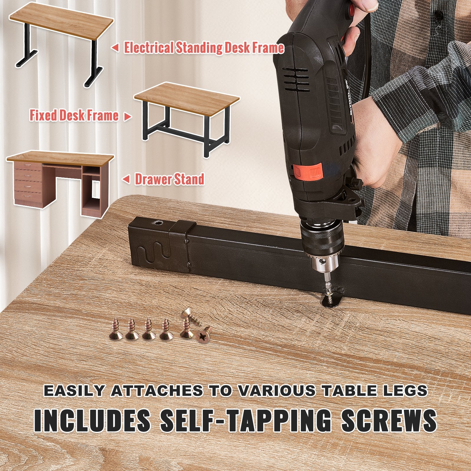 Table Top 55x27.6x1in One-Piece Desktop for Adjustable Electric Desk Frame