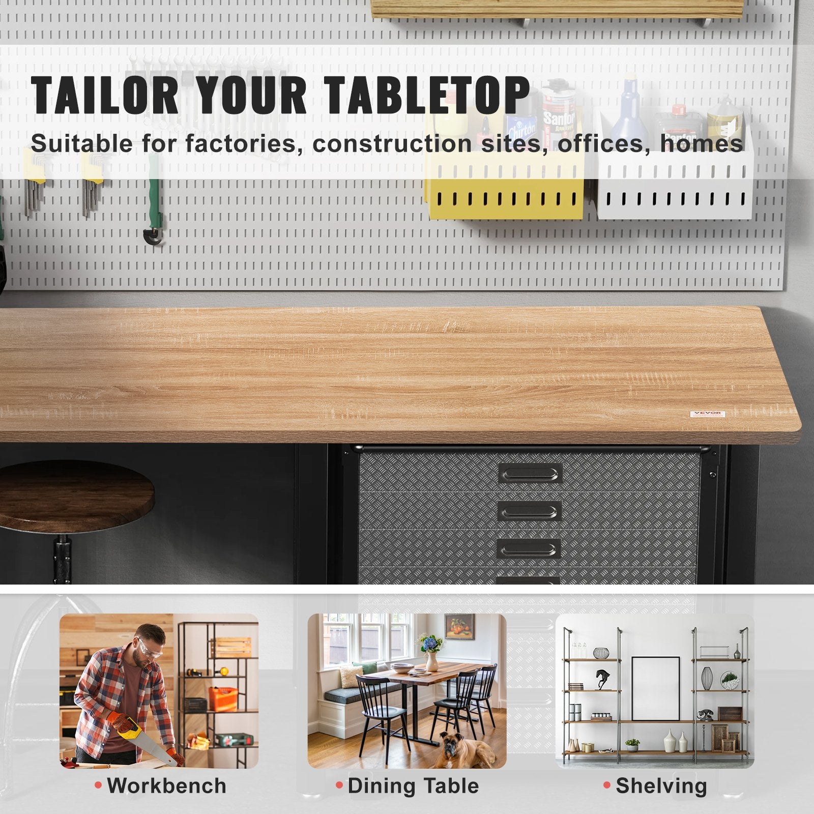 Table Top 55x27.6x1in One-Piece Desktop for Adjustable Electric Desk Frame