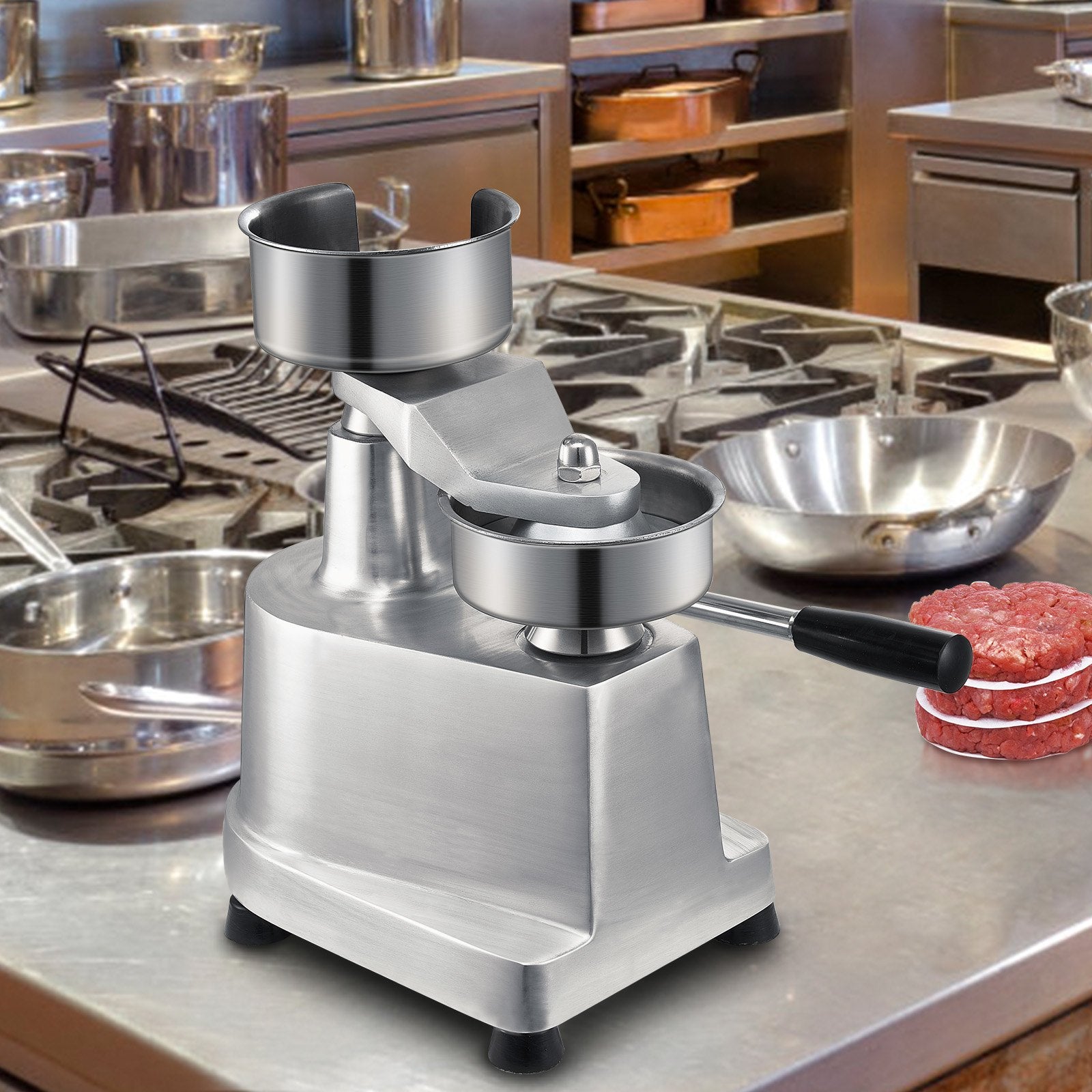 Commercial Burger Patty Maker 130mm Stainless Steel Press 1000 Patty Papers