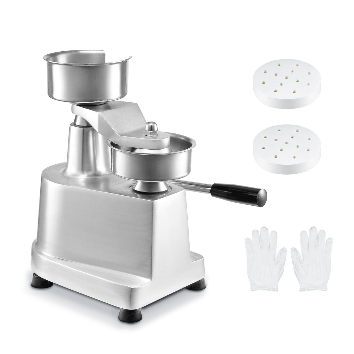 Commercial Burger Patty Maker 100mm Stainless Steel Bowl with 1000 Patty Papers