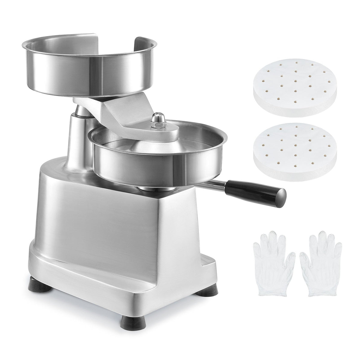 Commercial Burger Patty Maker 150mm Stainless Steel Bowl with 1000 Patty Papers