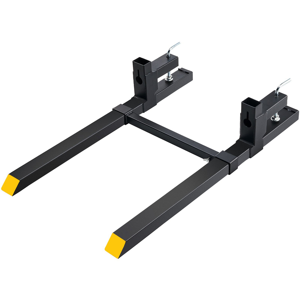 Clamp On Pallet Forks, 907 kg Heavy Duty Tractor Bucket Forks with Stabilizer Bar