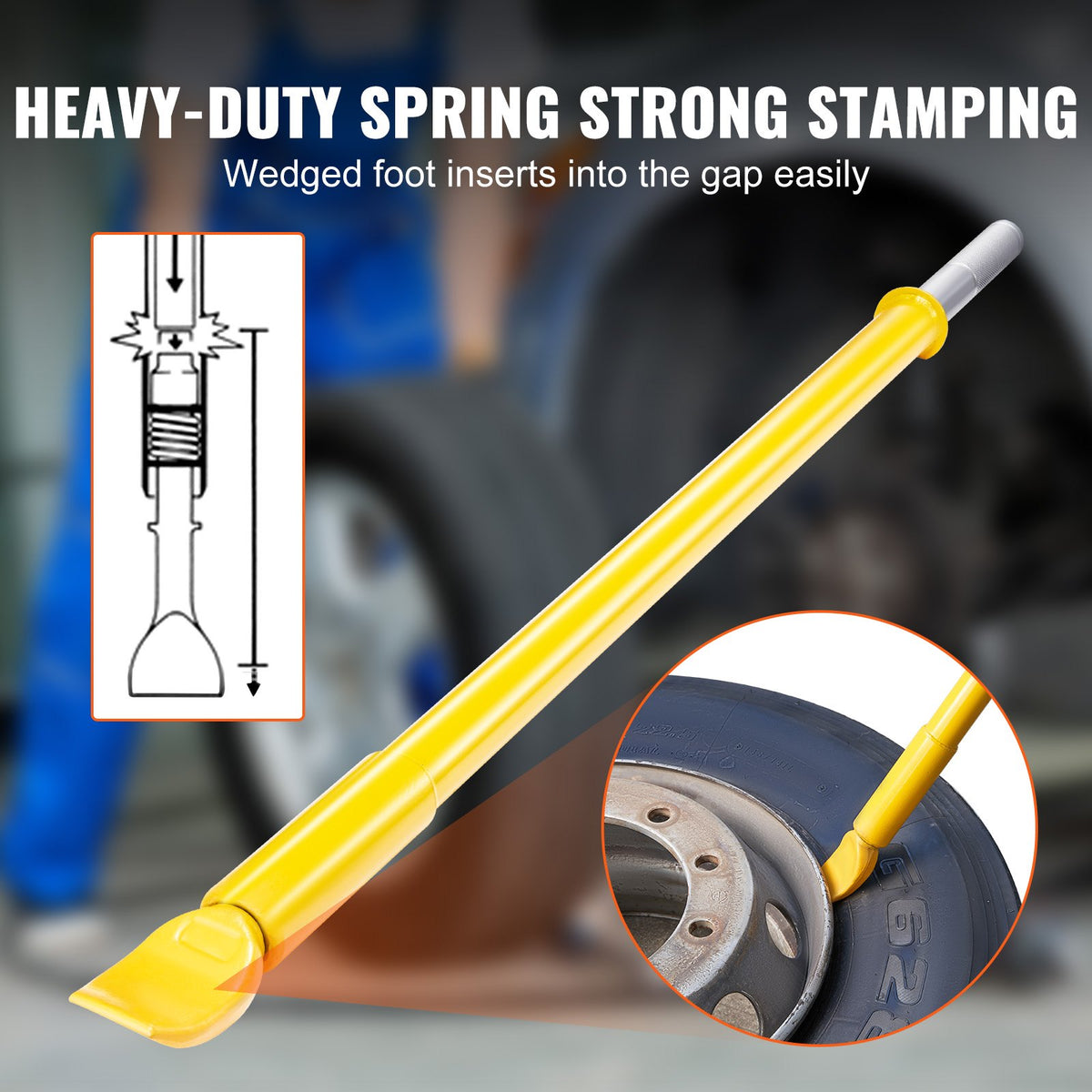 117.5 cm Tire Bead Breaker Slide Hammer, Heavy Duty Steel Tire Removal Tool