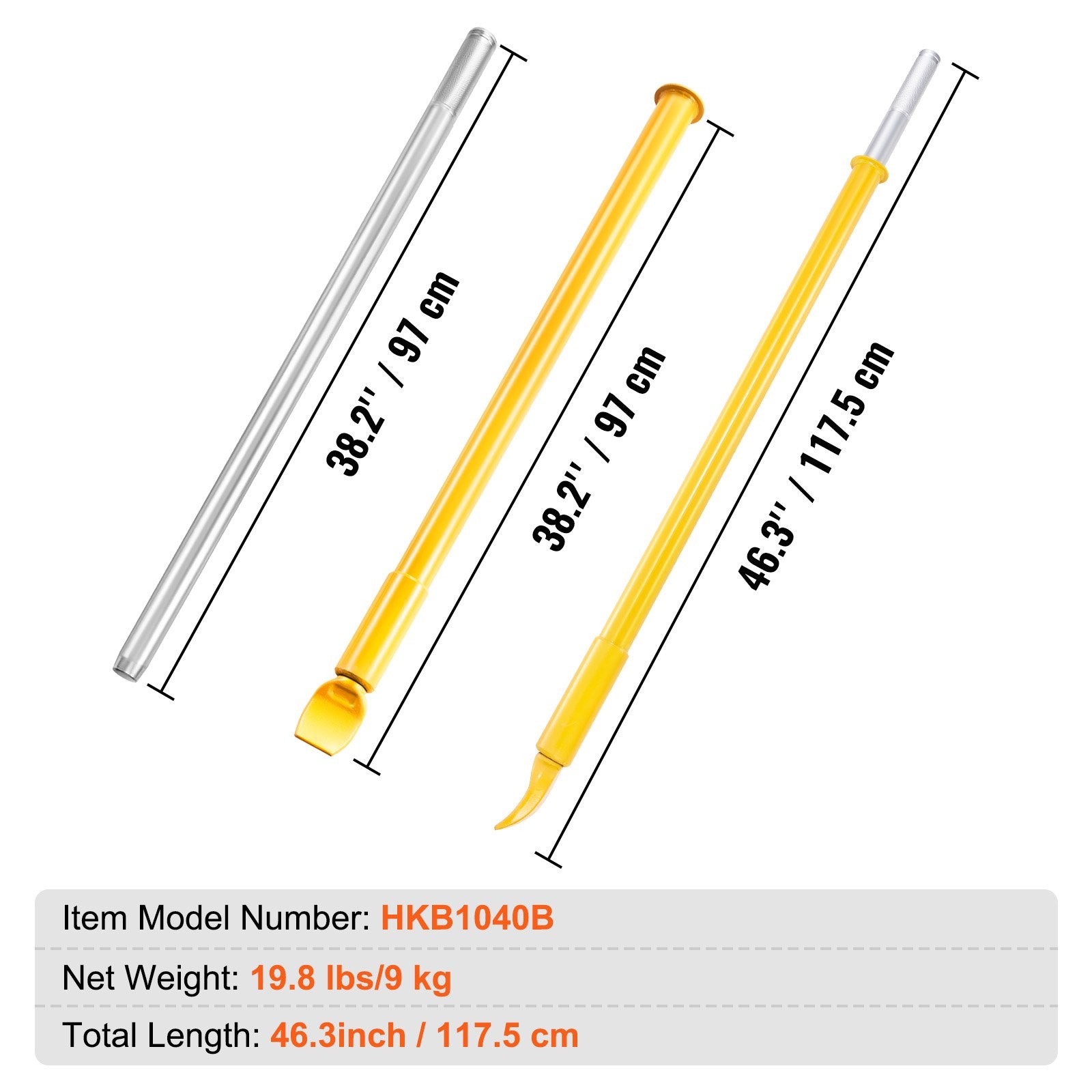 117.5 cm Tire Bead Breaker Slide Hammer, Heavy Duty Steel Tire Removal Tool