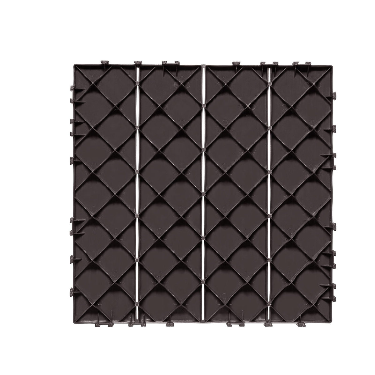 Deck Tiles Interlocking 10 Pack 12x12 Inch Plastic Waterproof Outdoor Brown