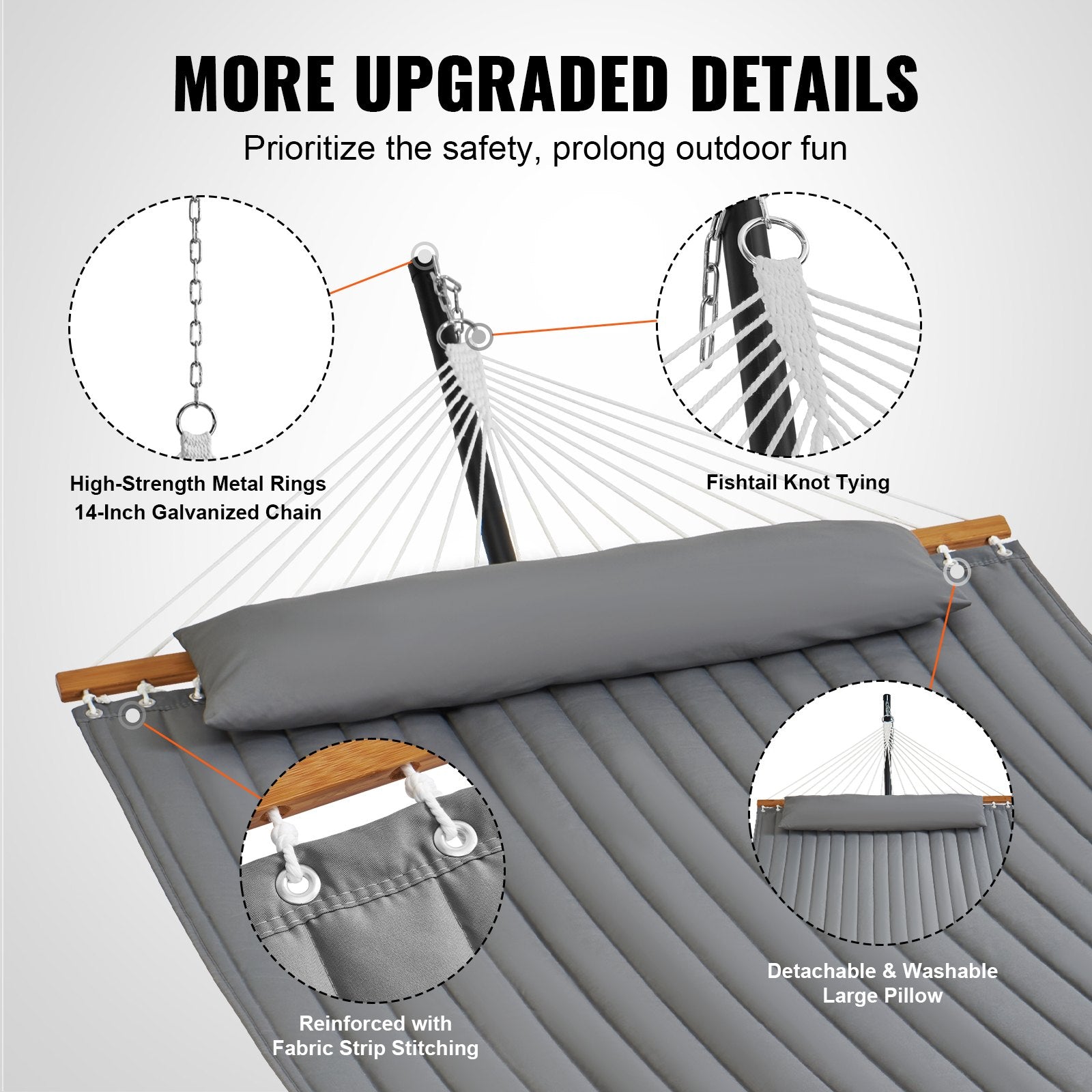 Two Person Hammock with Stand Heavy Duty 480lb Double 12ft Steel Freestanding