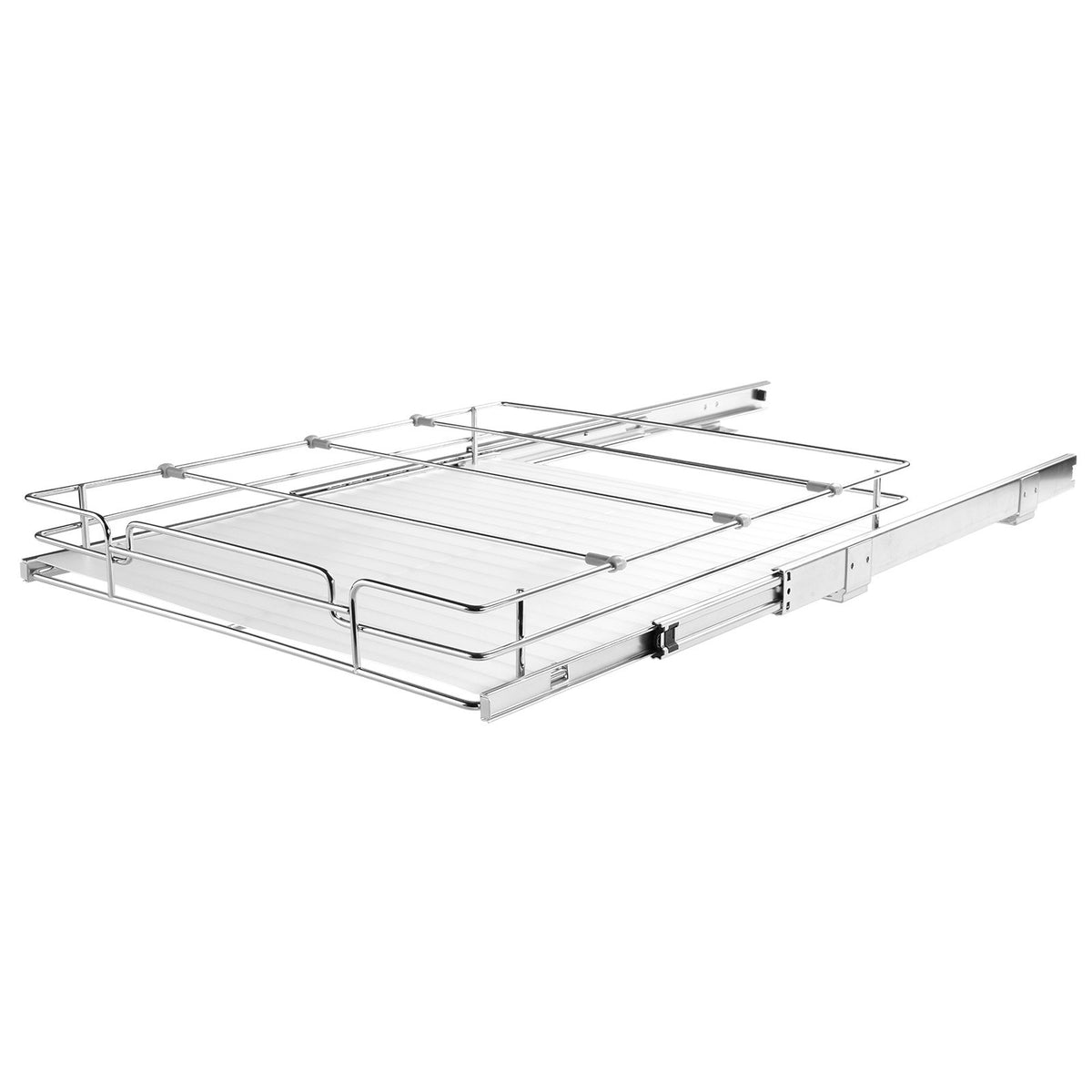 Pull Out Cabinet Organizer 15.5x21x3.5" Heavy Duty Steel SlideOut Pantry Drawer