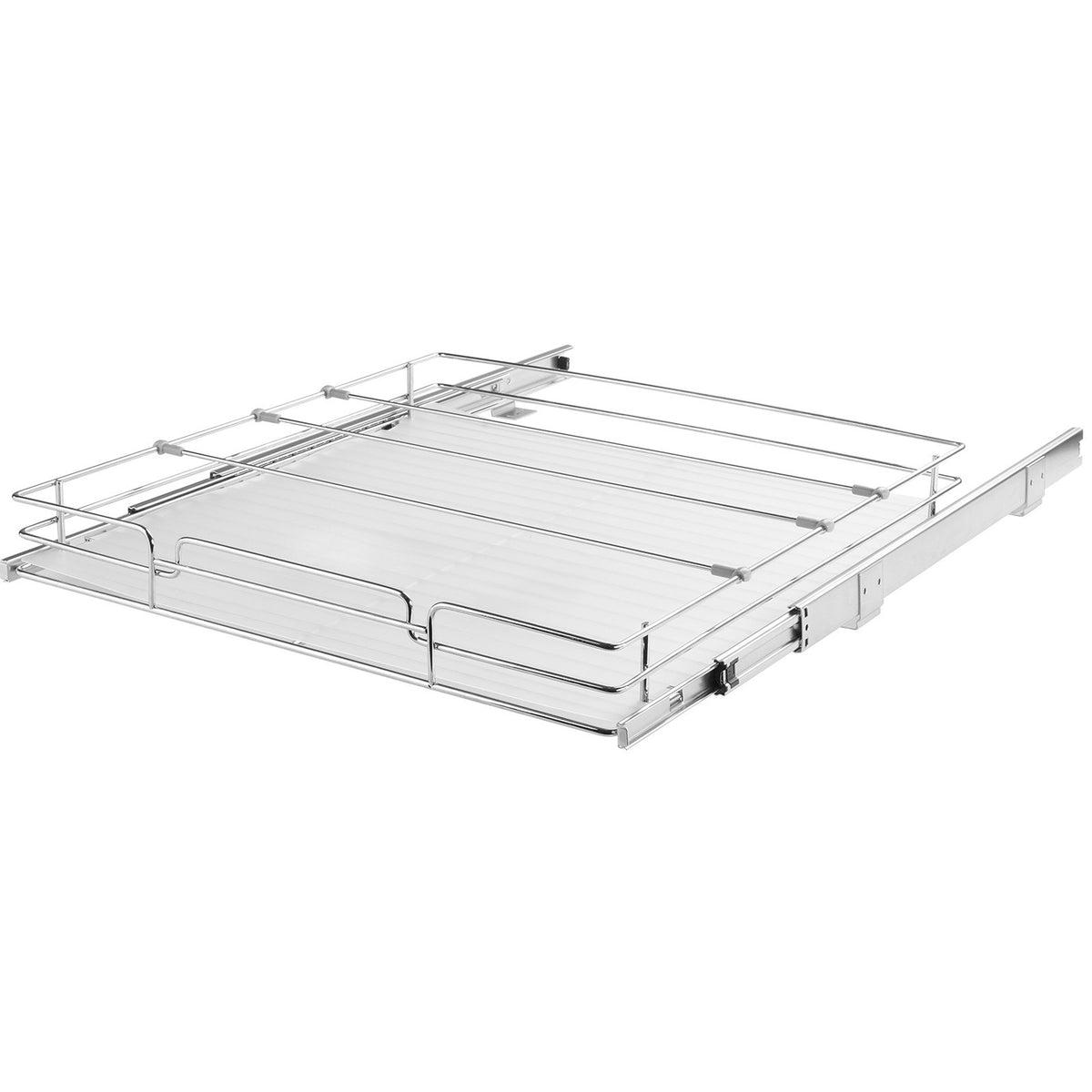 Pull Out Cabinet Organizer 21.5"x21"x3.5" Heavy Duty Steel Pantry Drawer