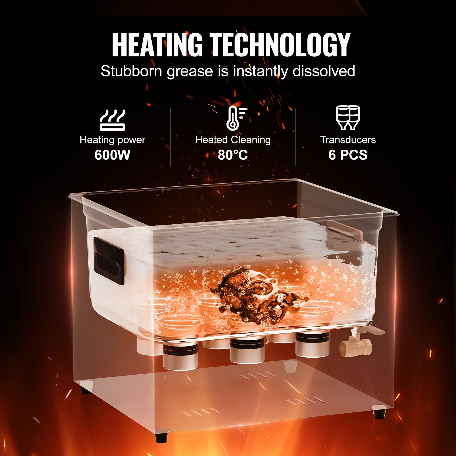 15L Ultra Sonic Cleaner 360W Digital Machine with Gentle Mode Degassing Heater