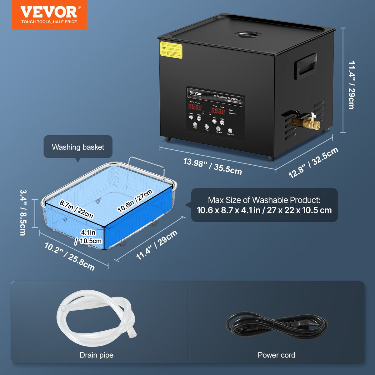 15L Ultra Sonic Cleaner 360W Digital Machine with Gentle Mode Degassing Heater