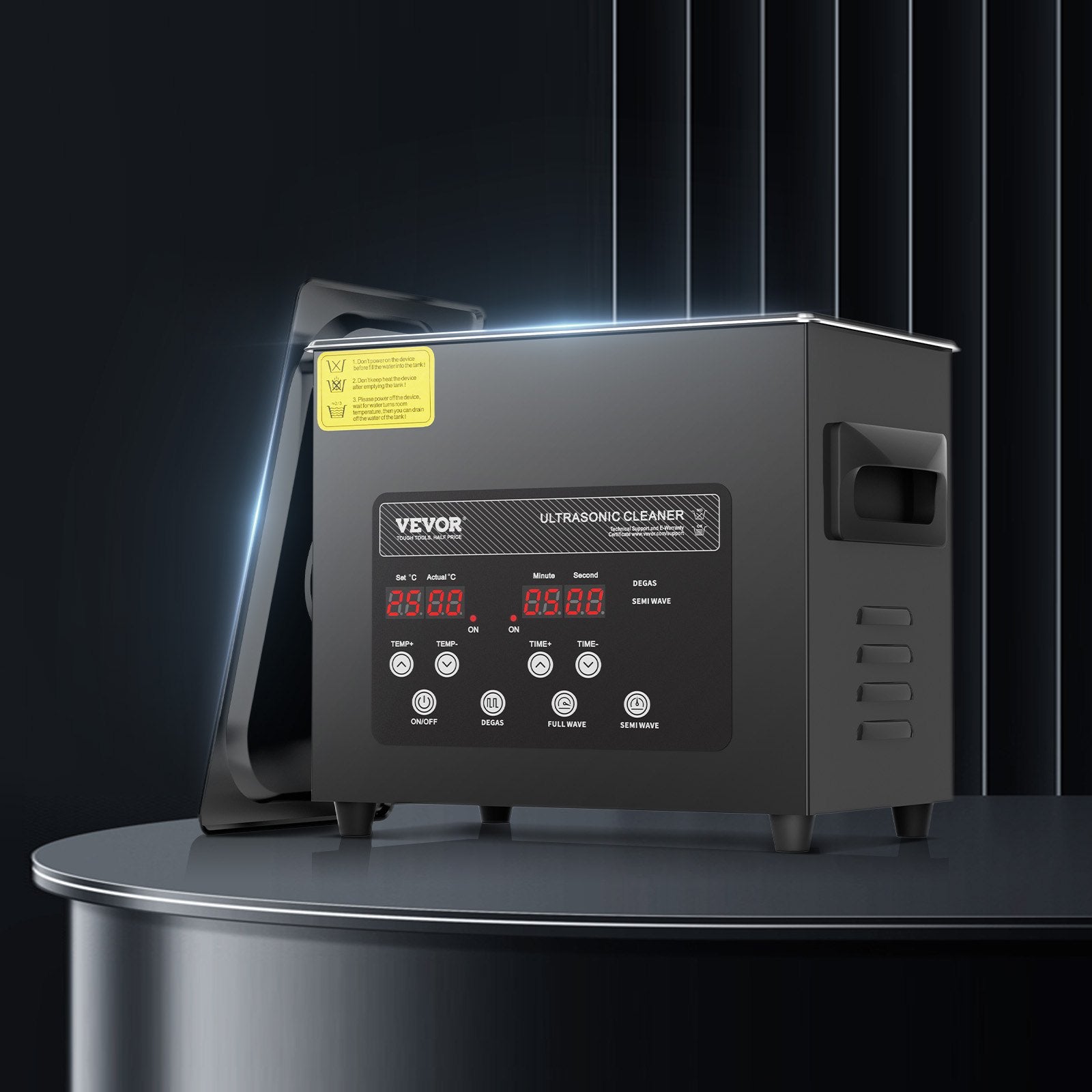Ultrasonic Cleaner 3L 120W Digital 40kHz with Heater Timer Gentle Mode Degassing