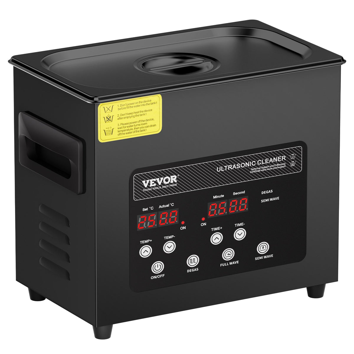Ultrasonic Cleaner 3L 120W Digital 40kHz with Heater Timer Gentle Mode Degassing