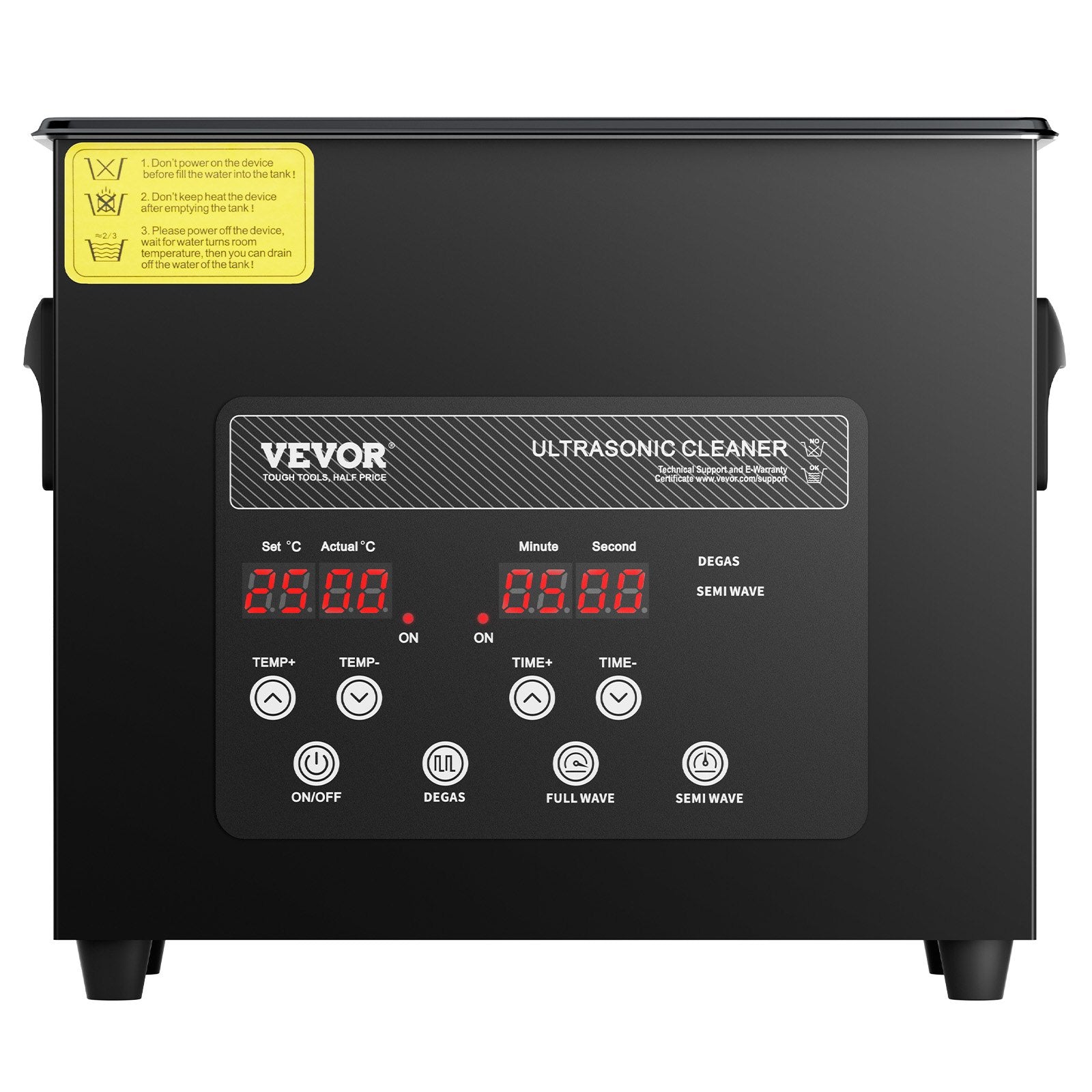 Ultrasonic Cleaner 3L 120W Digital 40kHz with Heater Timer Gentle Mode Degassing
