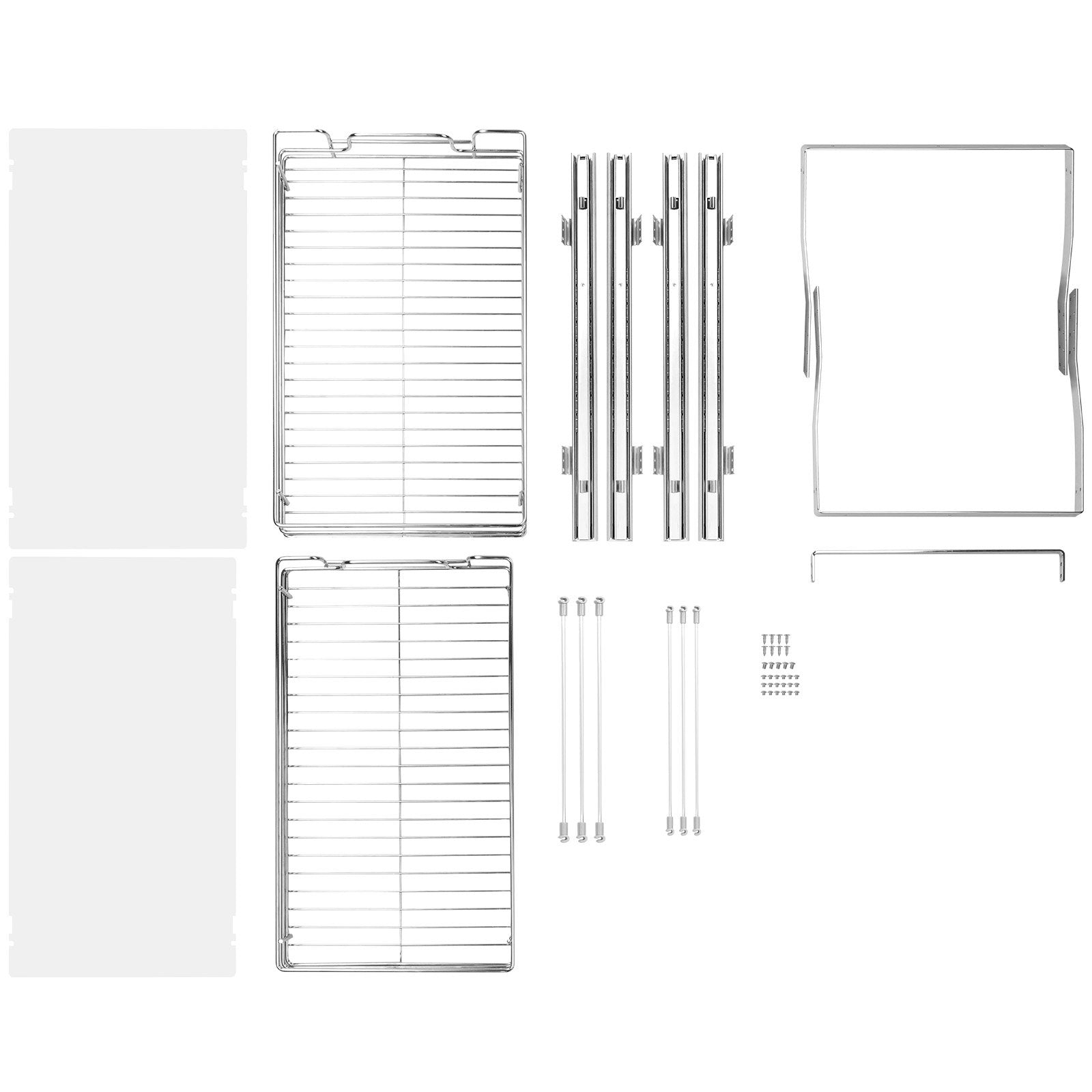 Pull Out Cabinet Organizer 2 Tier 14x21x15 Heavy Duty Steel Slide-Out Shelves