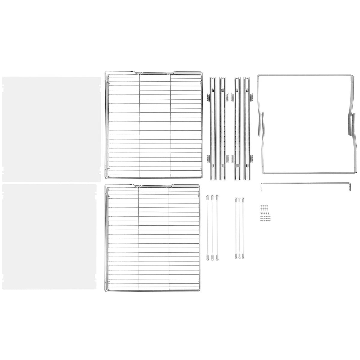 2 Tier 17"x21"x15" Pull Out Cabinet Organizer Heavy-Duty Steel Slide Shelves