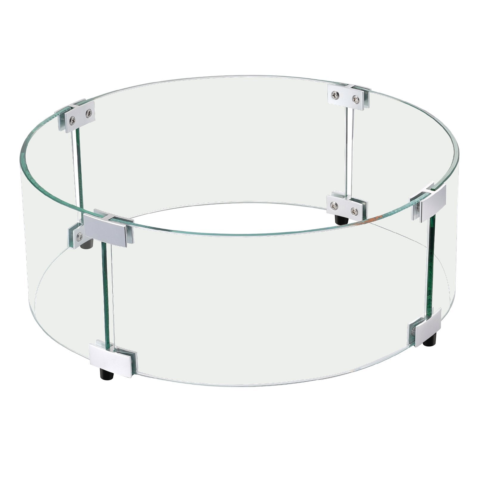 Fire Pit Wind Guard 740x214mm Round 6mm Tempered Glass Flame Shield Propane
