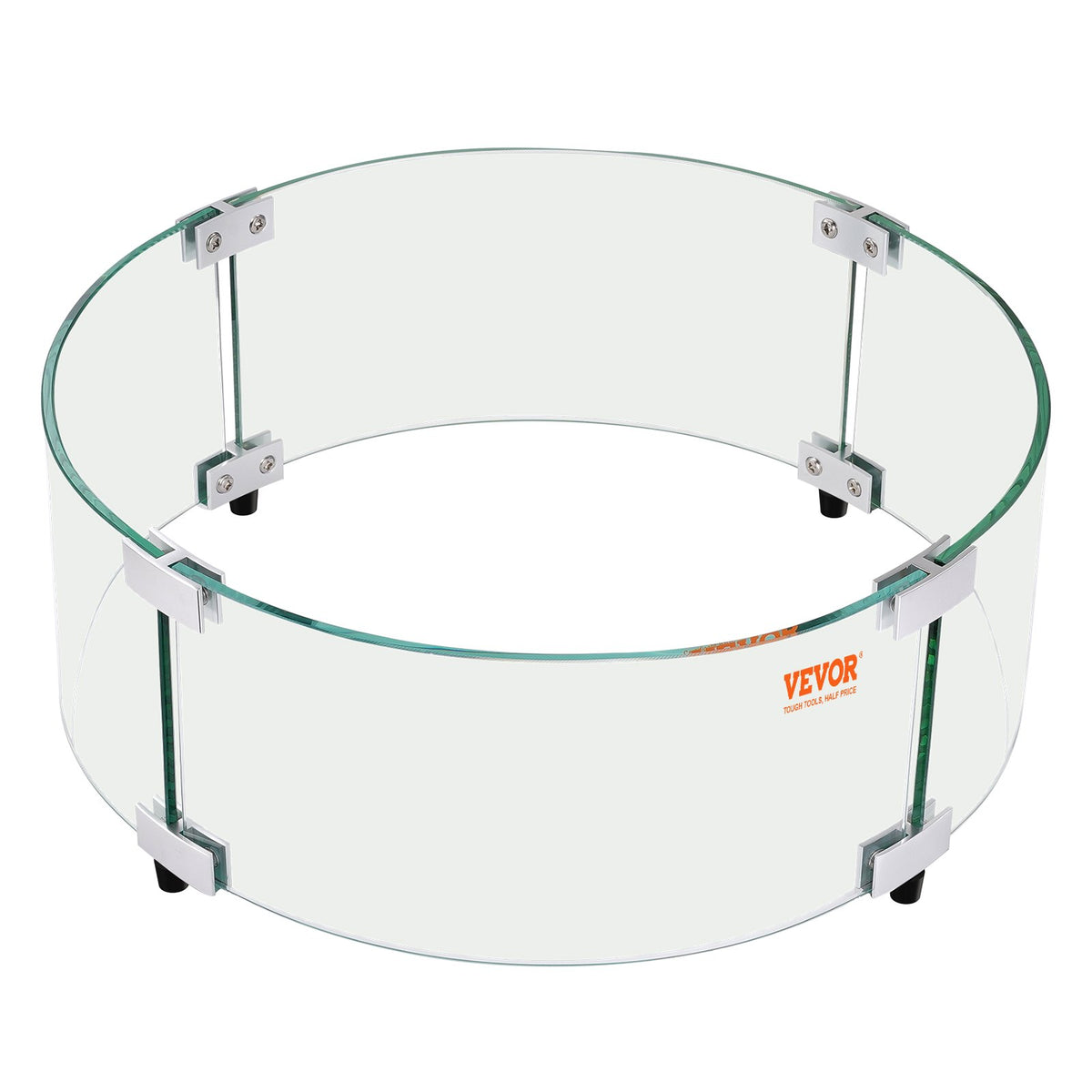 Fire Pit Wind Guard 740x214mm Round 6mm Tempered Glass Flame Shield Propane