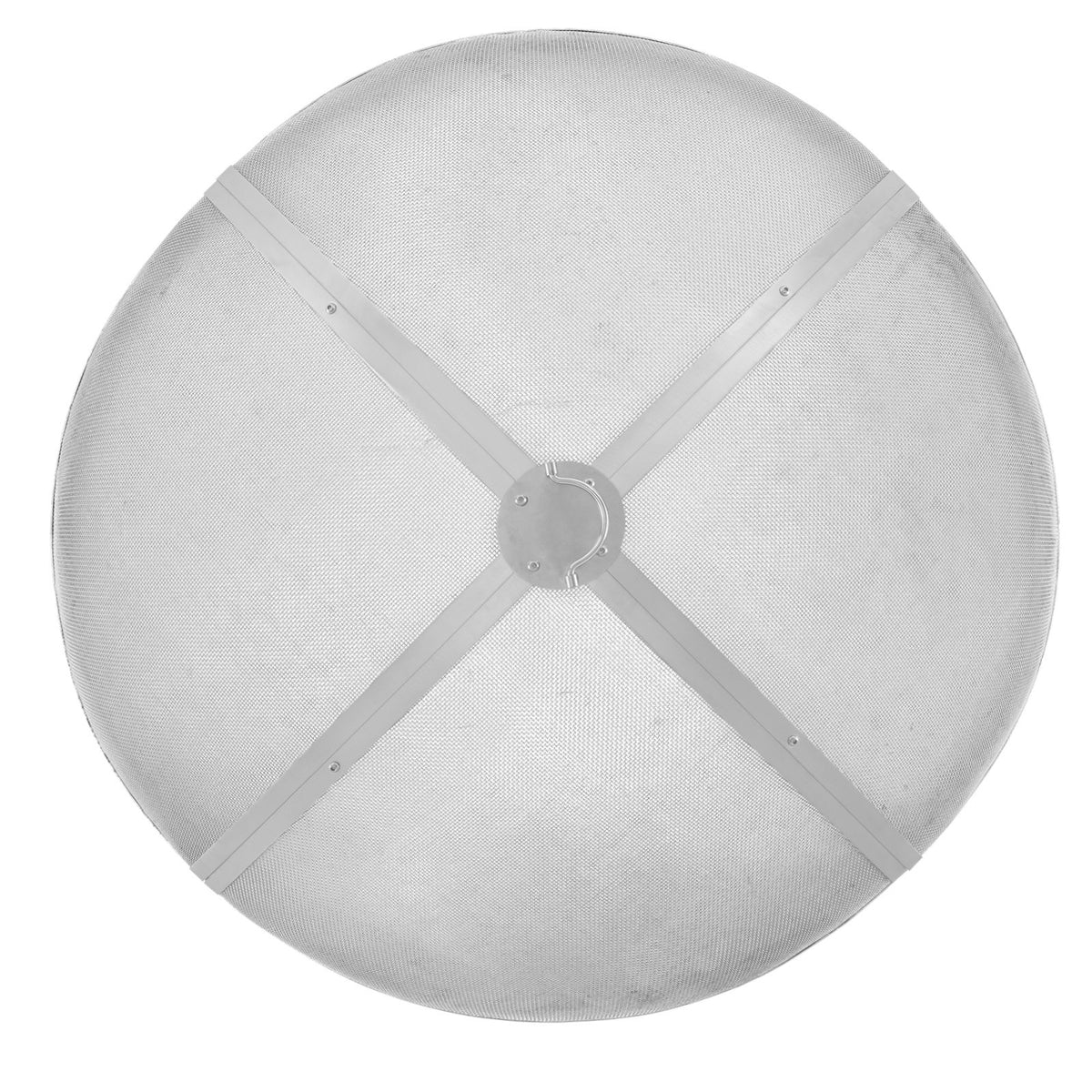 Fire Pit Spark Screen Round 40" Heavy-Duty Steel Cover with Ring Handle
