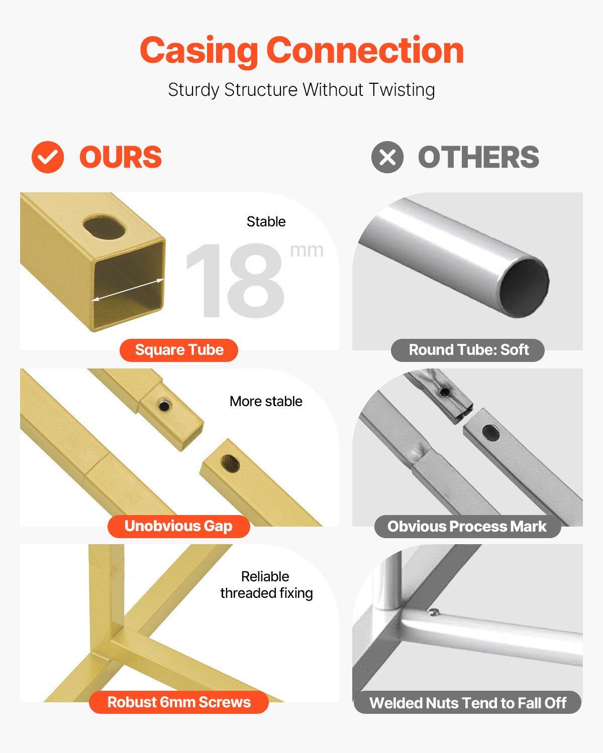 Set of 3 Wedding Arch Backdrop Stand Gold Metal Stable Dome 6FT, 5FT and 4FT