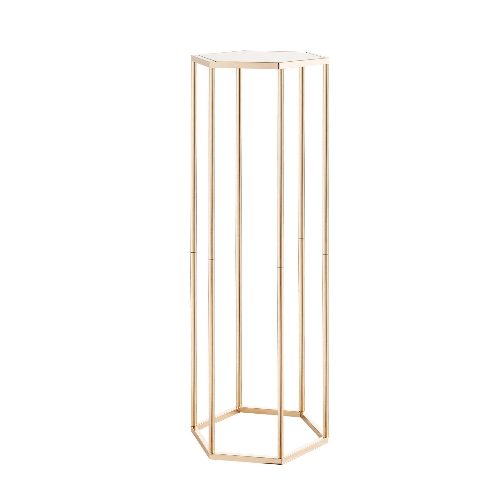 Wedding Flower Stand 10PCS 80cm Acrylic Hexagonal Gold Floral Centerpiece Stand
