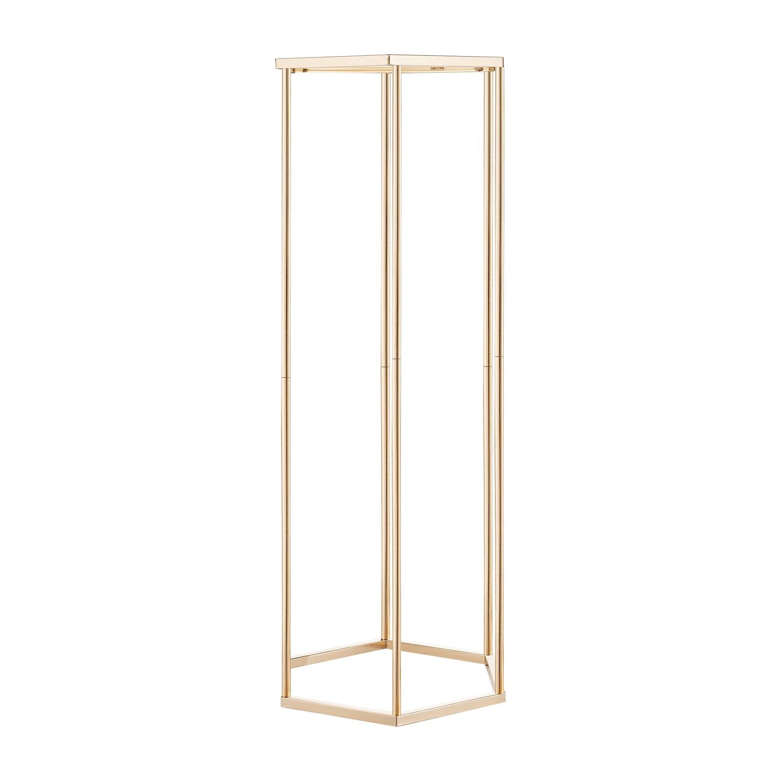 Wedding Flower Stand 10PCS 80cm Acrylic Hexagonal Gold Floral Centerpiece Stand