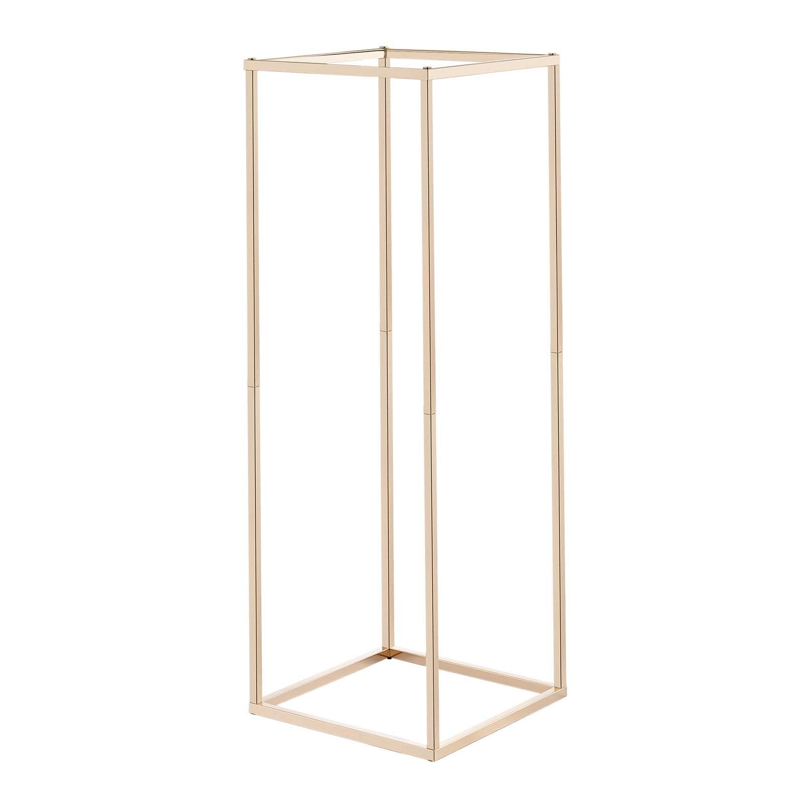 Wedding Flower Stand 10PCS 80cm Column Hidden Screw Rectangular Gold Stand